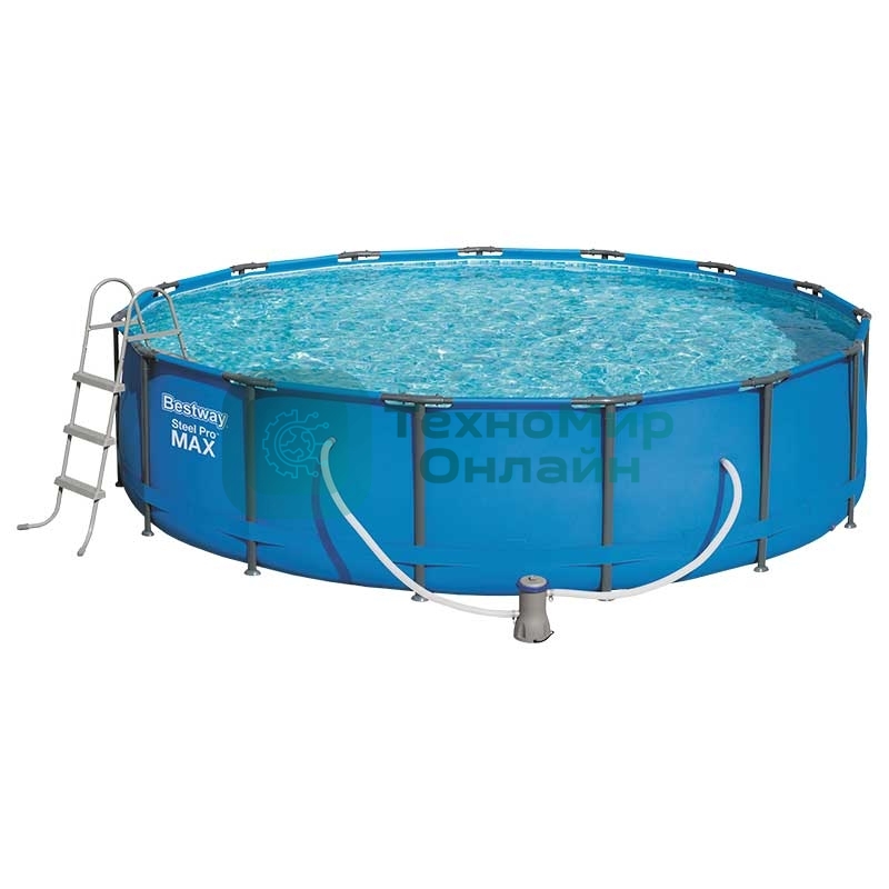 Каркасный бассейн Bestway Steel Pro Max (полный комплект) 457x107 см, 14970 л, Bestway 56488