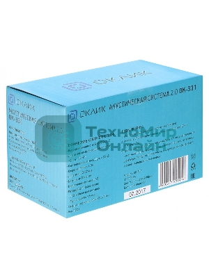 Акустическая система Oklick OK-331 2.0 черный 6Вт