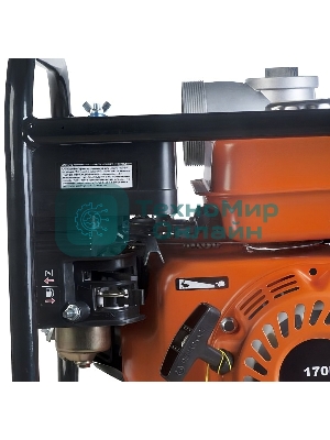 Бензиновая мотопомпа 7лс, 4-х тактн,1000л/мин,ЧИСТАЯ, напор 34м,бак 3,3л, d=80мм,Sturm! BP87101