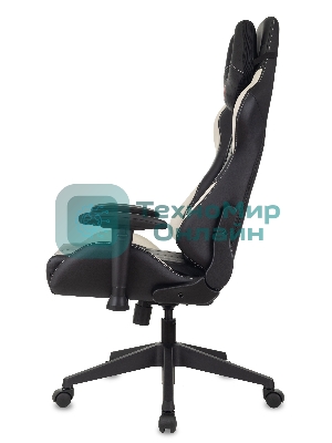 Кресло Бюрократ VIKING 5 AERO WHITE черный/белый, экокожа, 120 кг, механизм качания