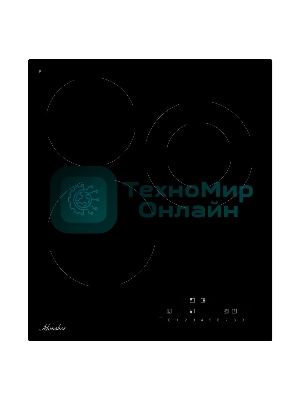 Варочная панель Monsher, Hi-Light, High-Tech, 45 см, 9 уровней мощности, блокировка управления, автоматическое отключение, таймер, слайдерное управление, черный