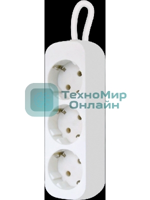 Удлинитель Defender E318 белый 1.8 м, 3 розетки 
