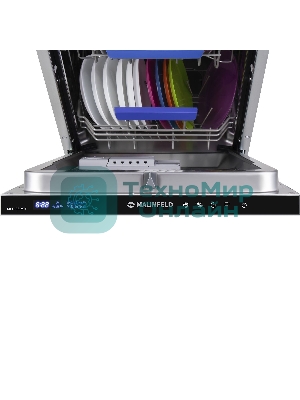 Встраиваемая посудомоечная машина Maunfeld MLP-08IMR, белый/черный, 44.5 см, 10 компл., 47 дБ, класс A++