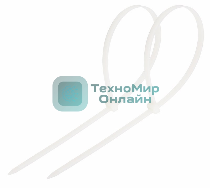 Хомут-стяжка кабельная нейлоновая Rexant 250x3,6 мм, белая, упаковка 100 шт.