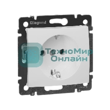 Розетка электрическая Valena с заземлением (белая)