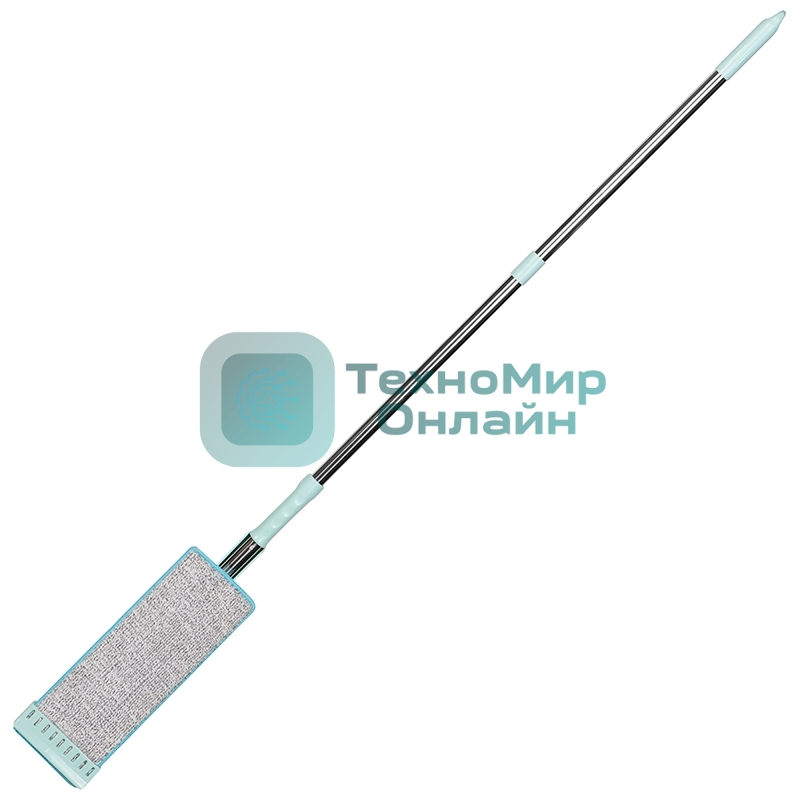 Швабра для пола Рыжий кот WRING SIMPLE с механизмом отжима и насадкой из микрофибры