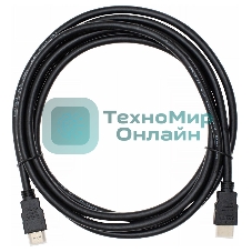 Кабель аудио-видео Cactus CS-HDMI.1.4-3 HDMI (m)/HDMI (m) 3м. позолоченные контакты черный