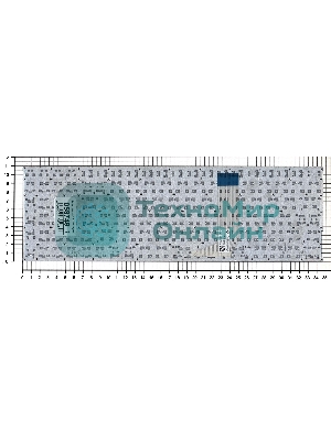 Клавиатура для ноутбука Asus X756 белый без рамки (горизонтальный Enter)