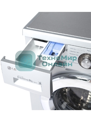 Стиральная машина LG F1296TD4 серебристый, загрузка фронтальная 8 кг, 1200 об/мин, класс: А