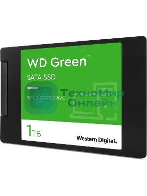 Накопитель SSD WD Green WDS100T3G0A, 1000Gb, SATA III, 2.5