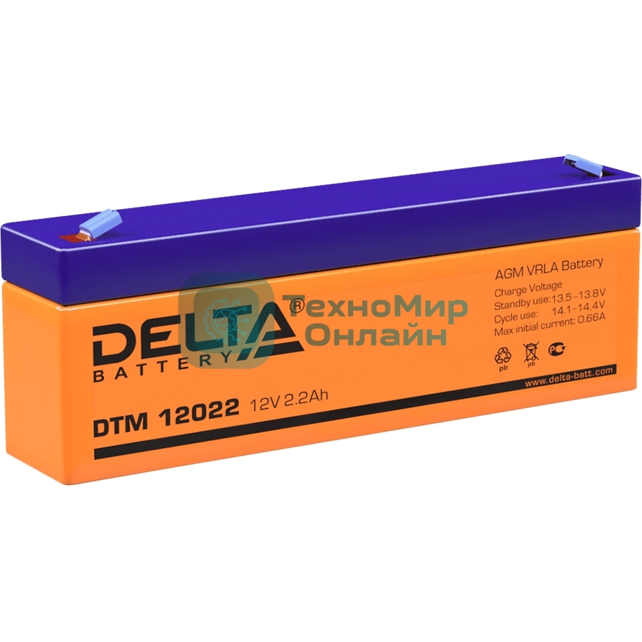 Батарея для ИБП Delta DTM 12022 (12V, 2.2Ah)