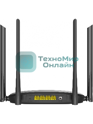 Роутер беспроводной Digma DWR-AC1201 AC1200 10/100BASE-TX черный (упак.:1шт)