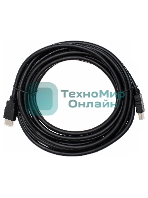 Кабель аудио-видео Cactus CS-HDMI.1.4-5 HDMI (m)/HDMI (m) 5м. позолоченные контакты черный