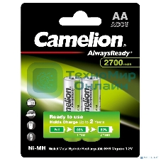 Аккумулятор Camelion AA-2700 mAh Ni-Mh BL-2 (NH-AA2700BP2, аккумулятор,1.2В)