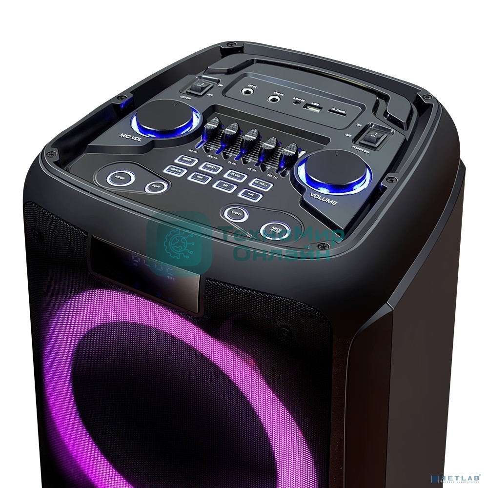 Акустическая система Ginzzu GM-202 Midi, RGb/BT/USB/SD/FM/ДУ