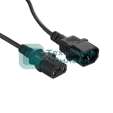 Кабель монитор-компьютер (UPS->уст-во) ExeGate Power EC-0,5P (С13->С14) VDE-250V-3*0.75-CU,10A, 0.5м
