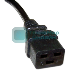 Шнур питания Lanmaster C19-C20, 3х1.5, 220В, 16А, черный, 3 м