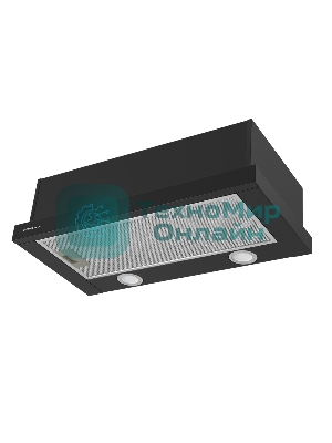 Вытяжка телескопическая HOMSair Flat 60 черный, 60 см, 520 куб. м/ч, 47 дБ