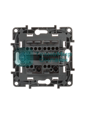 Переключатель 2-клавишный, 10AX, алюминий ETIKA 