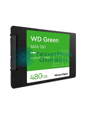 Накопитель SSD WD Green WDS100T3G0A, 1000Gb, SATA III, 2.5