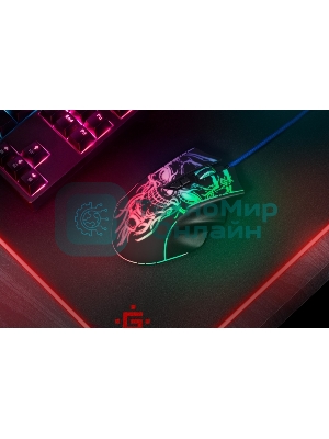 Мышь проводная Defender Bulletstorm GM-928 черный, 7200 dpi, USB, кнопки - 7