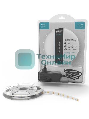 Лента светодиодная Basic в комплекте Gauss 12V 6W/m 600lm/m 4000 IP65 LED 5m 1/80
