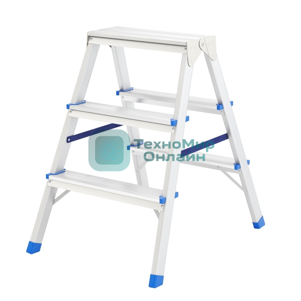 Стремянка Сибртех двусторонняя 3ст алюминиевая