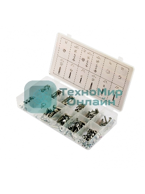 Набор саморезов Сибртех, винтов, гаек, шайб, 347 предметов