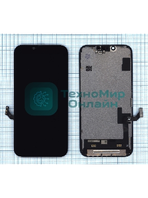 Дисплей Amperin для Apple iPhone 14 в сборе с тачскрином (Soft Oled), черный