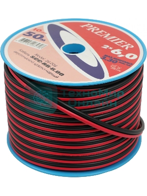 Кабель акустический Premier SCC-RB CCA 50м. черный/красный (25-009 50)