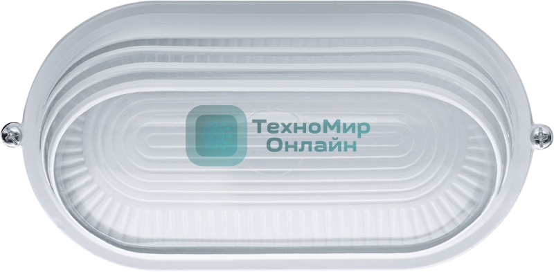 Светильник Navigator ЛОН NBL-O3-60-E27/WH 1х60Вт E27 IP54 (аналог НПБ 1407 бел. овал ресн. 60Вт)