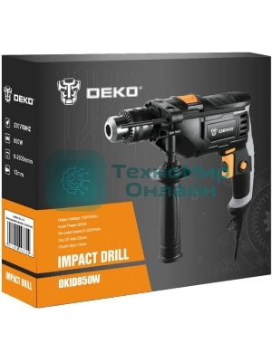 Дрель Deko DKID850W, 850 Вт, сетевая, ударная