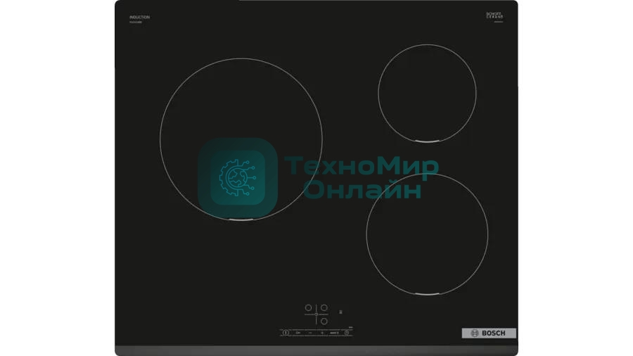 Индукционная варочная панель Bosch PUC631BB5E независимая, конфорок - 3 шт, панель - стеклокерамика, 4.6 кВт