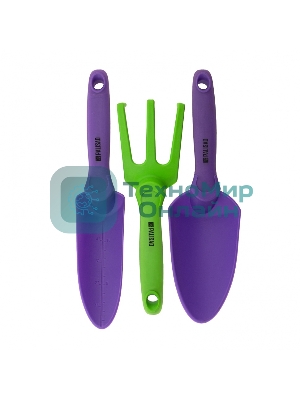 Набор садового инструмента Palisad пластиковый, гелевые рукоятки, 3 предмета, NYLON SOFT