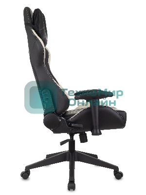 Кресло Бюрократ VIKING 5 AERO WHITE черный/белый, экокожа, 120 кг, механизм качания