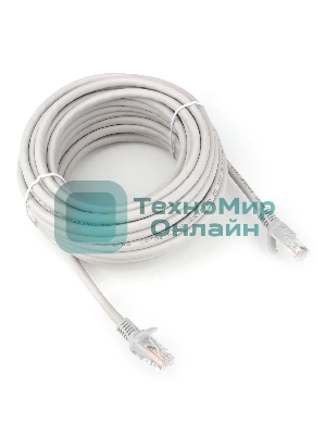 Патч-корд LSZH UTP Cablexpert PP31-10M cat.5e, 10м, литой, многожильный, серый