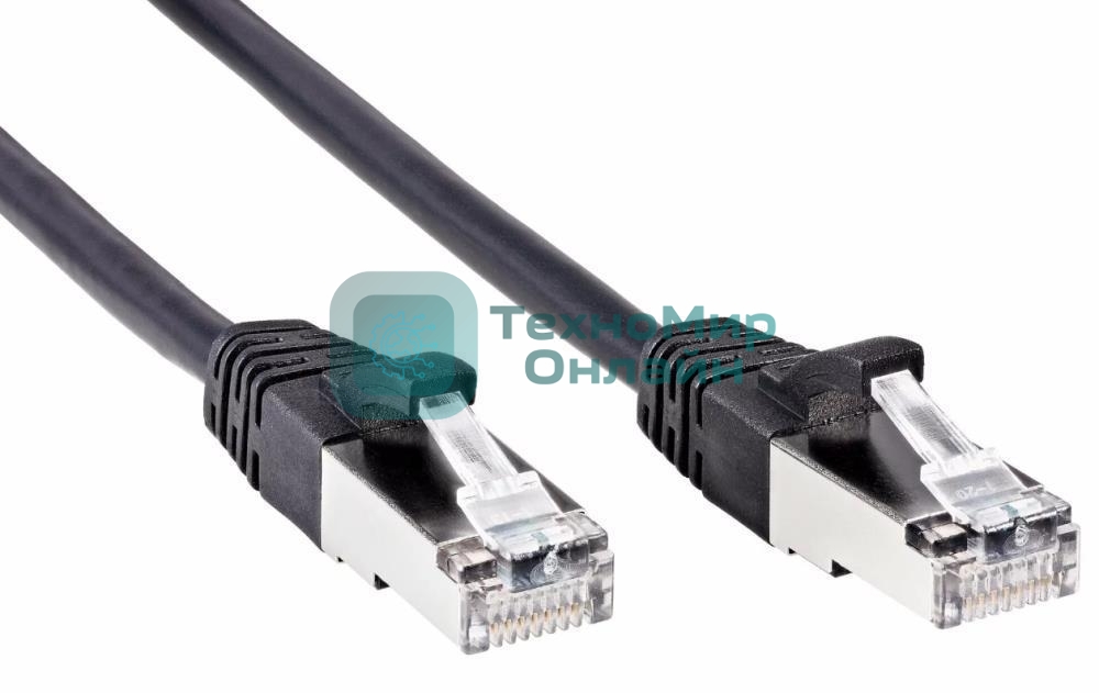 Патч-корд литой AOpen ANP522B-BK-1M FTP cat.5e (7/0.16) черный 1m