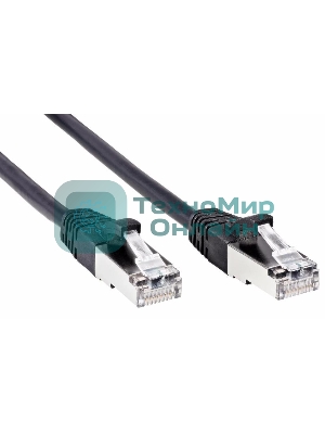 Патч-корд литой AOpen ANP522B-BK-1M FTP cat.5e (7/0.16) черный 1m