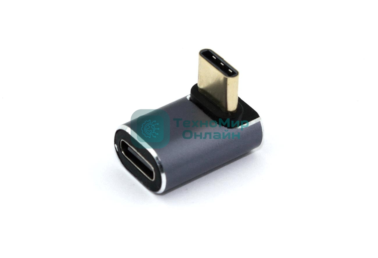Переходник USB 4 Type-C мама-папа угловой тип 3