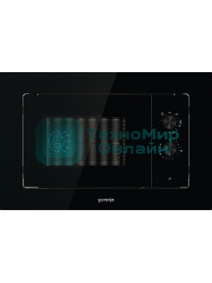 Микроволновая печь Gorenje BM201EG1BG 20 л, 800 Вт, черный (встраиваемая)