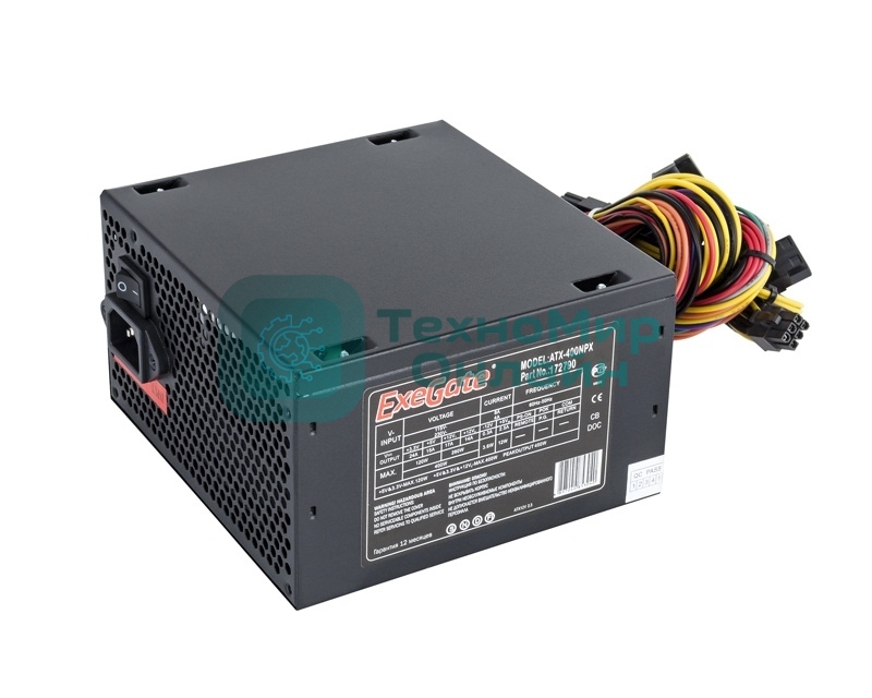 Блок питания ExeGate 400NPX (EX224732RUS), 400Вт, 120мм, черный
