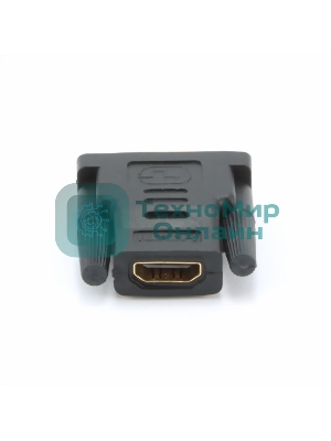 Переходник Cablexpert HDMI-DVI 19F/19M золотые разъемы, пакет, черный
