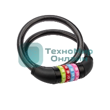 Тросовый кодовый замок взломостойкий для велосипедов и колясок Четыре сезона 65 см черный 79-0266