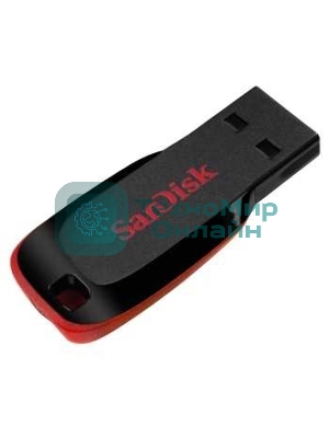 Флешка USB Sandisk CZ50 Cruzer Blade (SDCZ50-064G-B35), 64Gb, USB 2.0, R/W 15/4, черный/красный