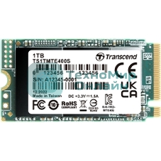 Накопитель SSD 512Gb Transcend MTE400S, 3D TLC NAND, M.2 2242,PCI-E 4x [ R/W - 2000/900 MB/s]