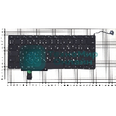 Клавиатура для ноутбука Macbook A1297 черная, большой Enter