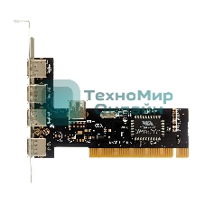 Контроллер ExeGate EXE-352 PCI, 4хUSB 2.0 ext + 1хUSB 2.0 int (OEM) EX281227RUS