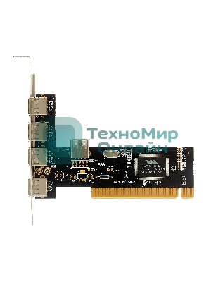 Контроллер ExeGate EXE-352 PCI, 4хUSB 2.0 ext + 1хUSB 2.0 int (OEM) EX281227RUS