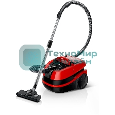Пылесос Bosch BWD421PET красный, 2100 Вт, уборка влажная/сухая, пылесборник контейнер 5 л