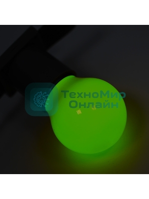 Лампа светодиодная Neon-night d-45 3 LED 1Вт шар E27 25лм 220В зеленый